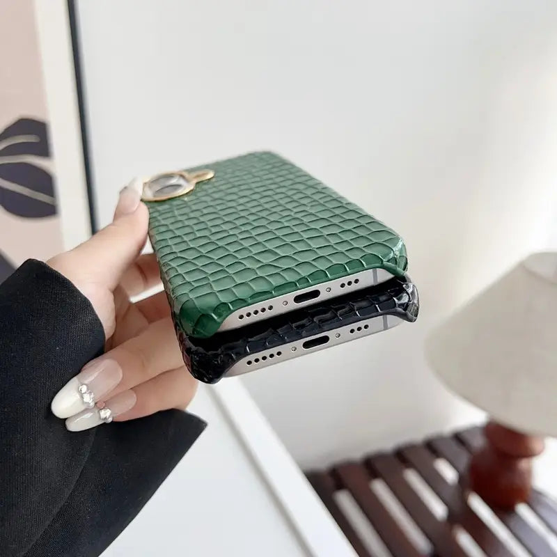 Luxury Crocodile Leather Texture iPhone Case