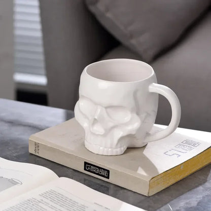 Porcelain Skull Ceramic Mug