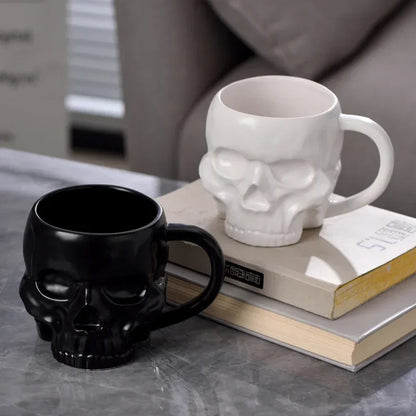 Porcelain Skull Ceramic Mug