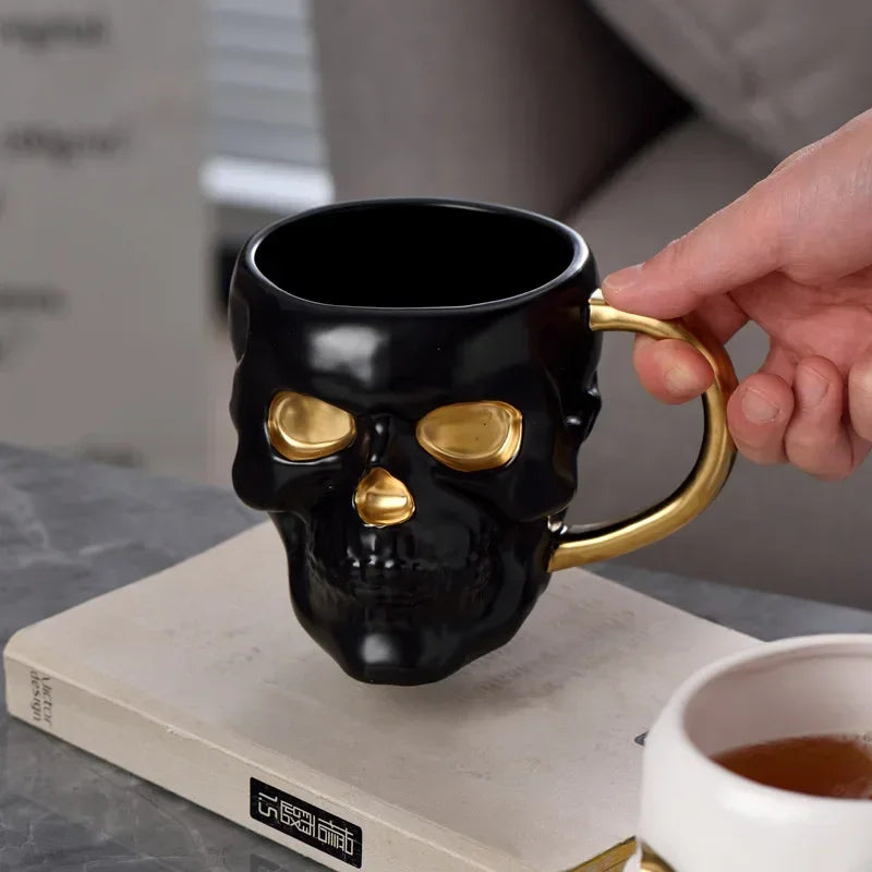 Porcelain Skull Ceramic Mug