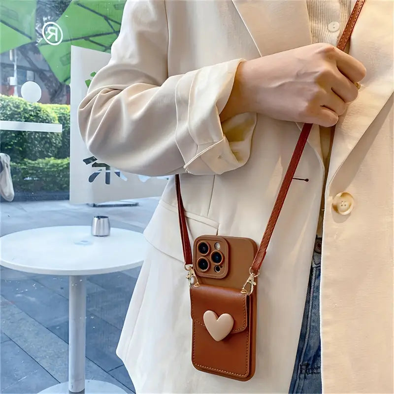 Love Wallet Crossbody iPhone Case