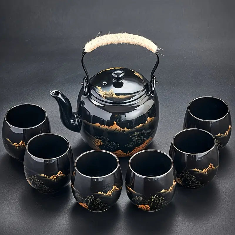 Japanese Elegance Handcrafted Ceramic Tea Set