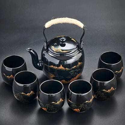 Japanese Elegance Handcrafted Ceramic Tea Set