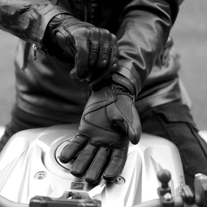 Leather Touchscreen Moto Gloves Waterproof