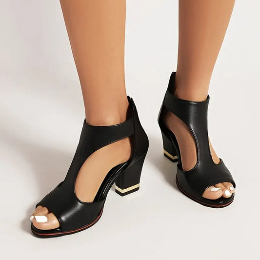 Timeless Peep-Toe Heeled Sandals