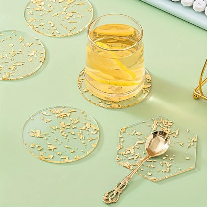 Premium Golden Flakes Coaster Set