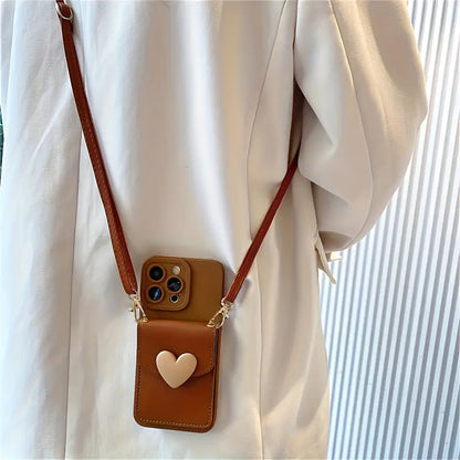 Love Wallet Crossbody iPhone Case