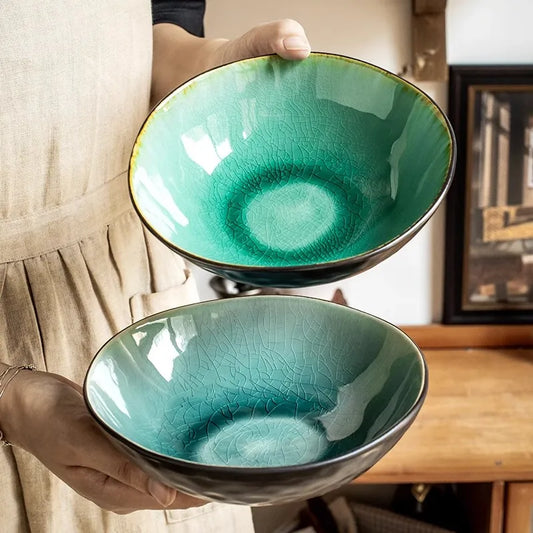 Turquoise Serenity Handcrafted Ceramic Bowls