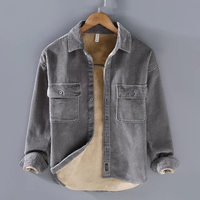 Men's Warm Corduroy Button-Up Jacket