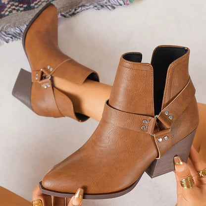 Classic Cowgirl Ankle Boots