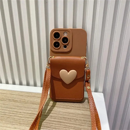 Love Wallet Crossbody iPhone Case