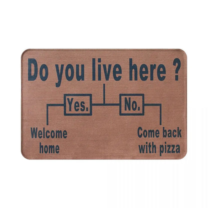 Do You Live Here? Funny Door Mat