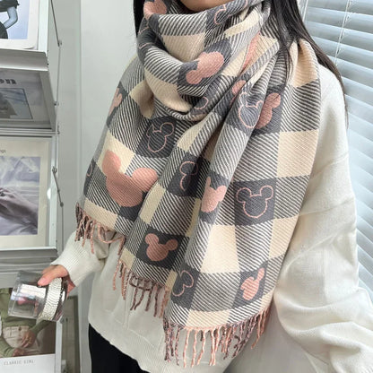 Plaid Patterned Winter Scarf