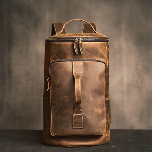 Genuine Leather Men's Retro Backpack