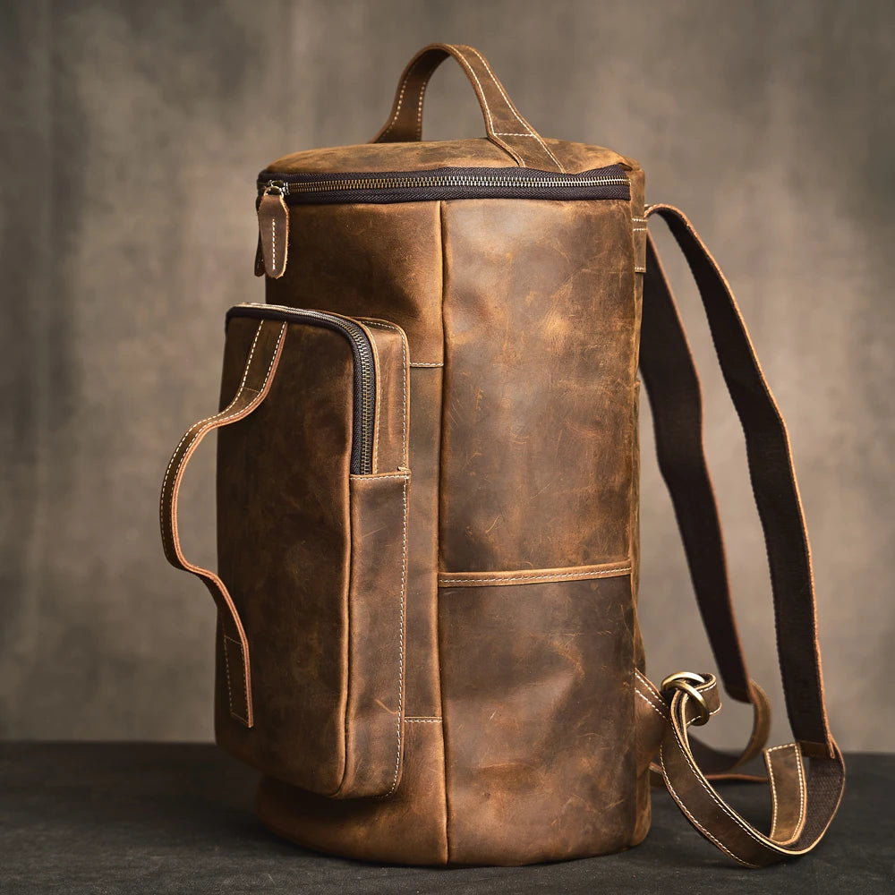 Genuine Leather Men's Retro Backpack