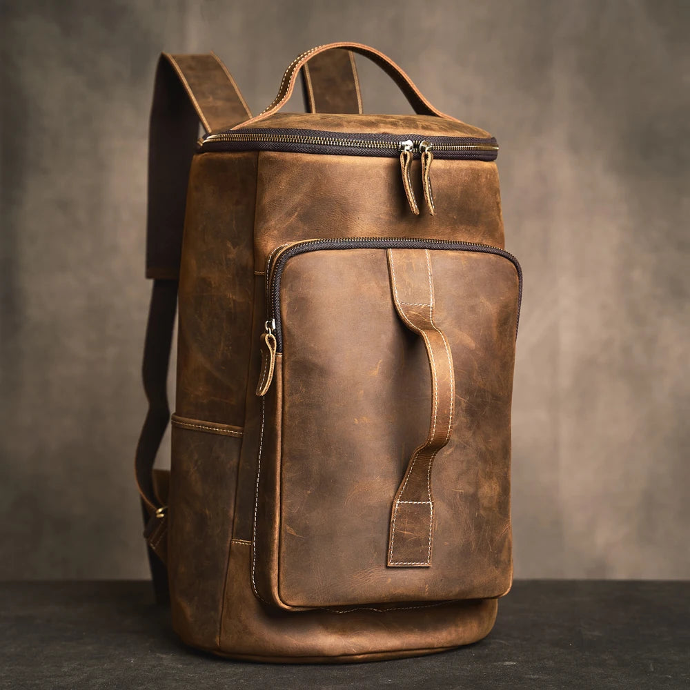 Genuine Leather Men's Retro Backpack