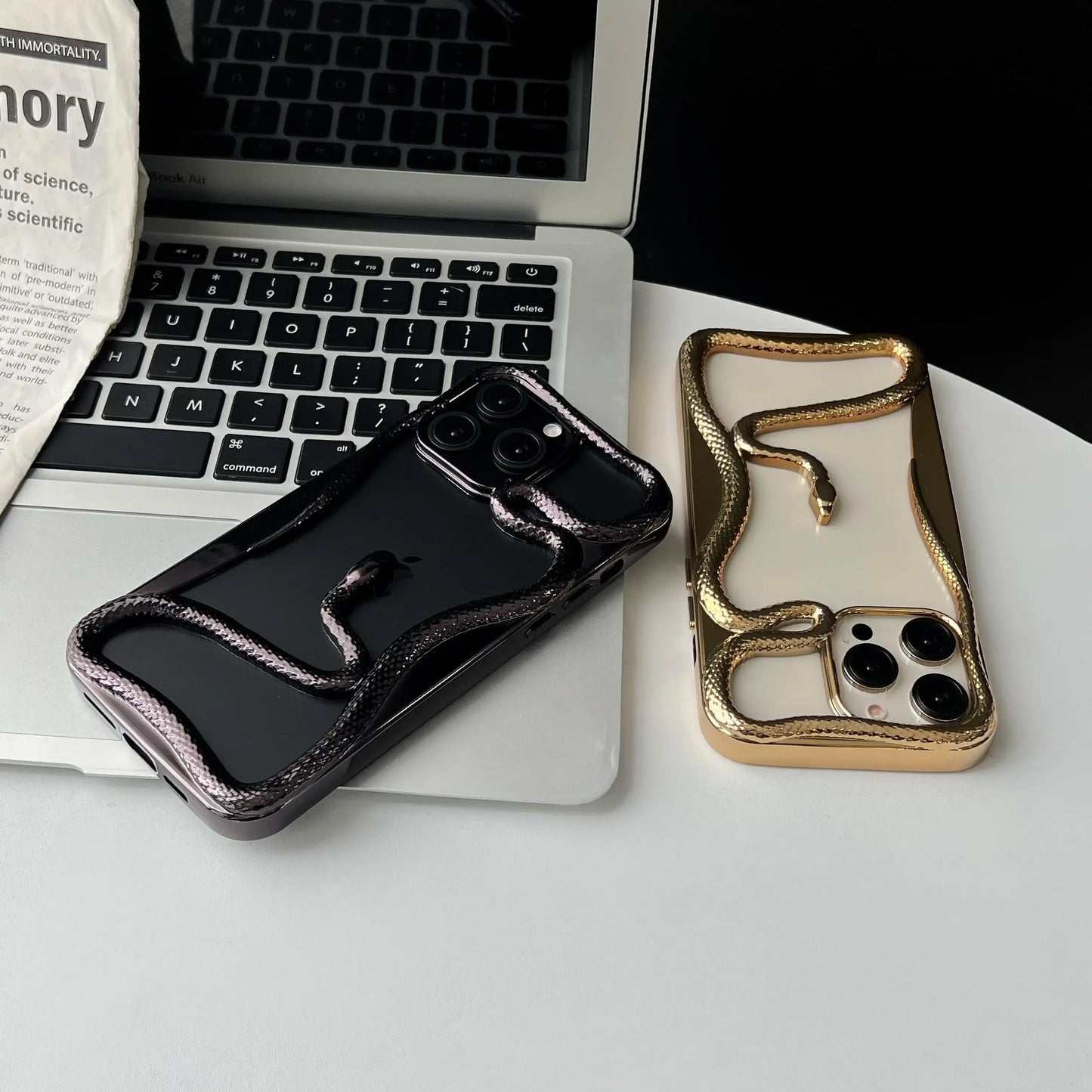 Elegant Metallic Snake iPhone Case