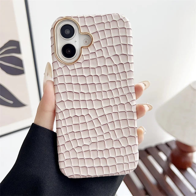 Luxury Crocodile Leather Texture iPhone Case