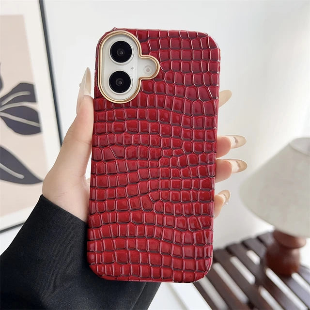 Luxury Crocodile Leather Texture iPhone Case