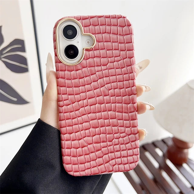 Luxury Crocodile Leather Texture iPhone Case