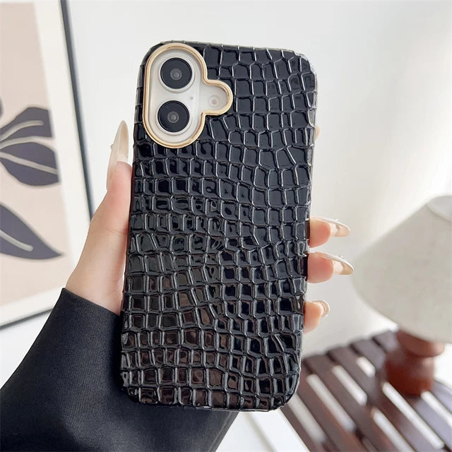 Luxury Crocodile Leather Texture iPhone Case