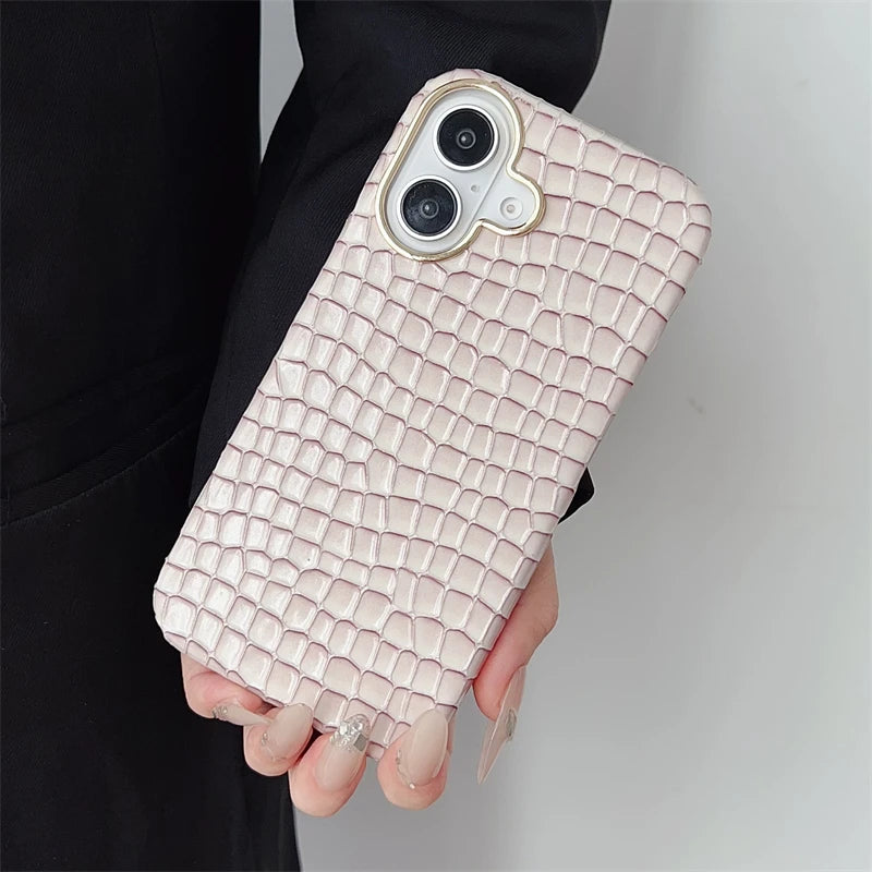 Luxury Crocodile Leather Texture iPhone Case