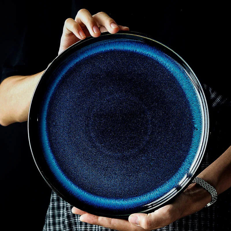 Midnight Aura Ceramic Dinner Plate