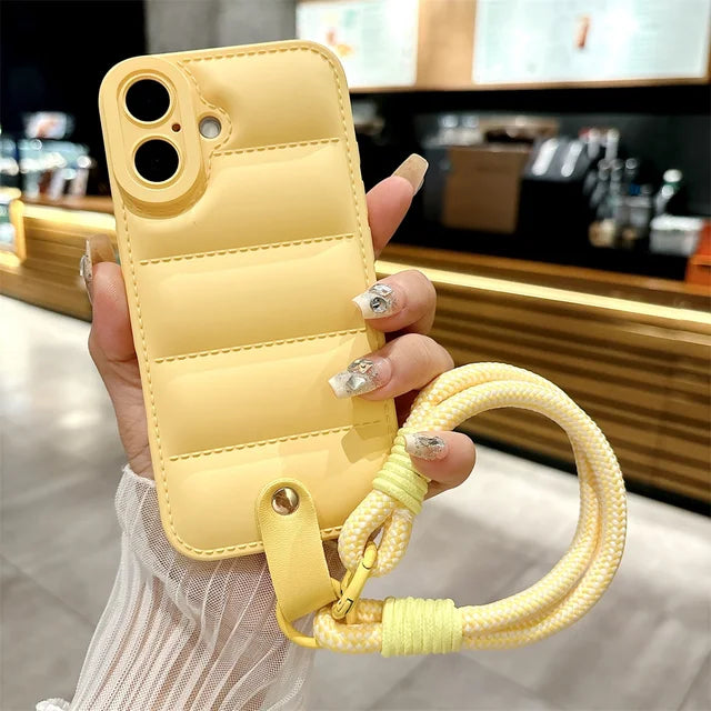 Shockproof Padded iPhone Case with Rope Holder