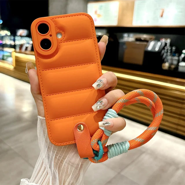 Shockproof Padded iPhone Case with Rope Holder