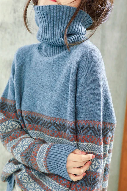 Warm Fair Turtleneck Sweater