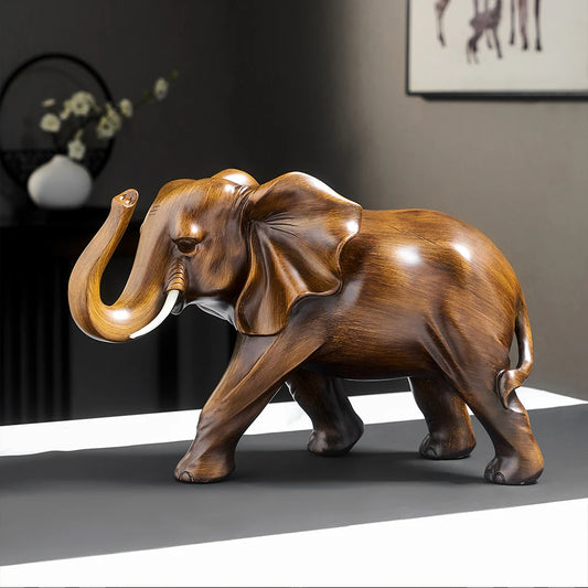 Handcrafted Wooden Elephant Decor