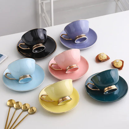 Multicolor Porcelain Tea Cup Set