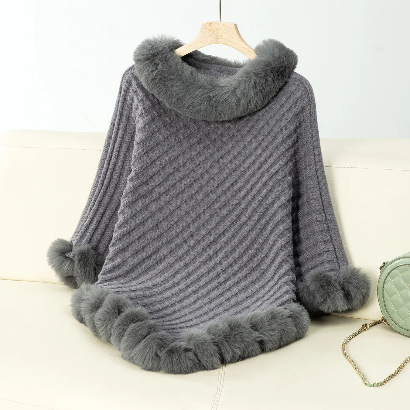 Timeless Warm Knitted Poncho