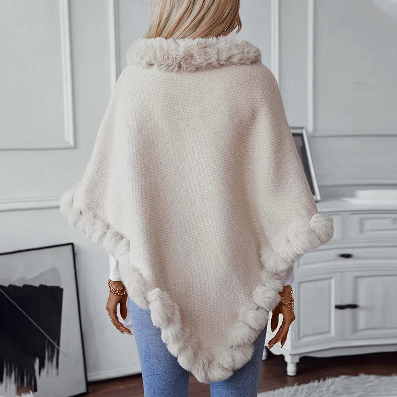 Timeless Warm Knitted Poncho