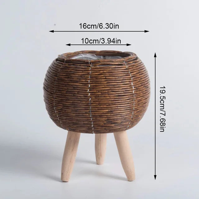 Woven Rattan Plant Holders