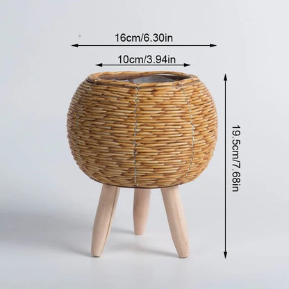 Woven Rattan Plant Holders