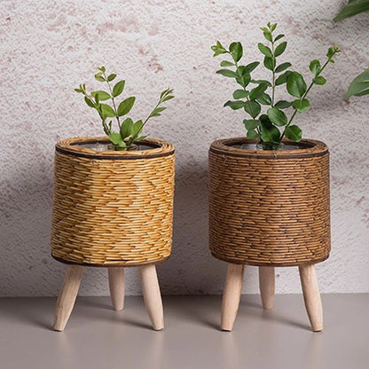 Woven Rattan Plant Holders