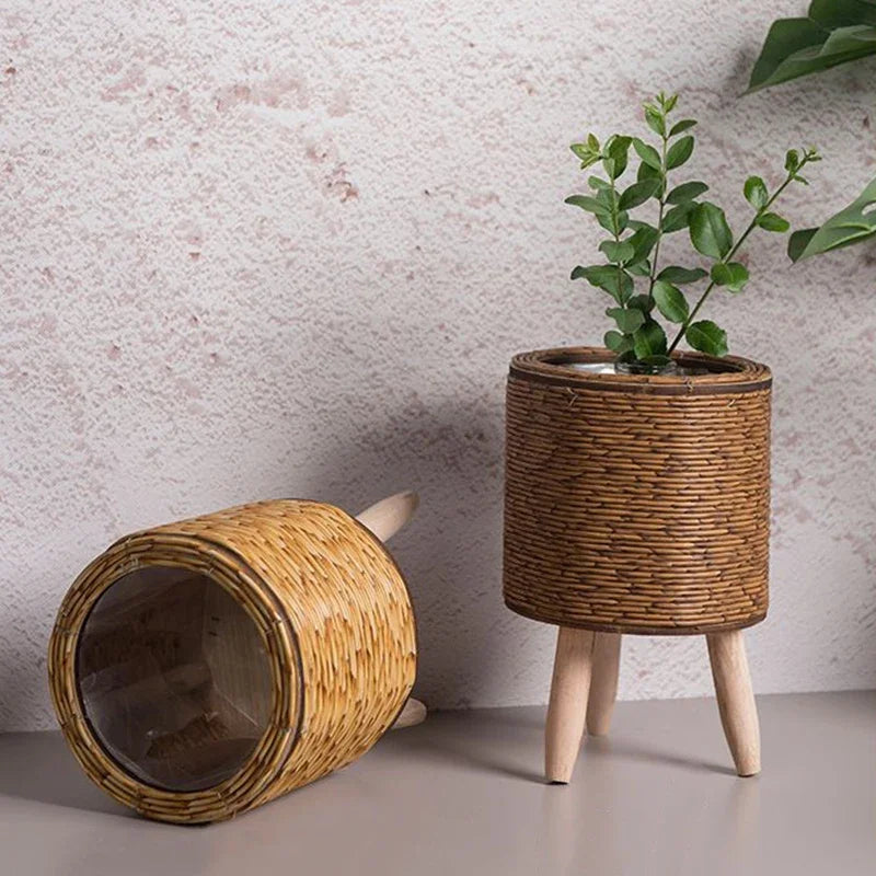 Woven Rattan Plant Holders