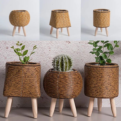 Woven Rattan Plant Holders