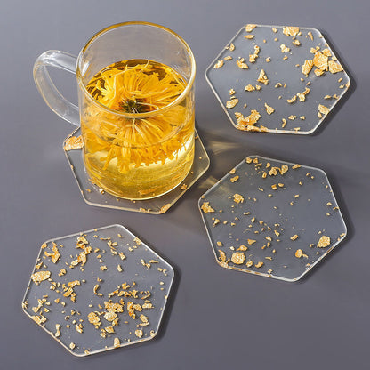 Premium Golden Flakes Coaster Set