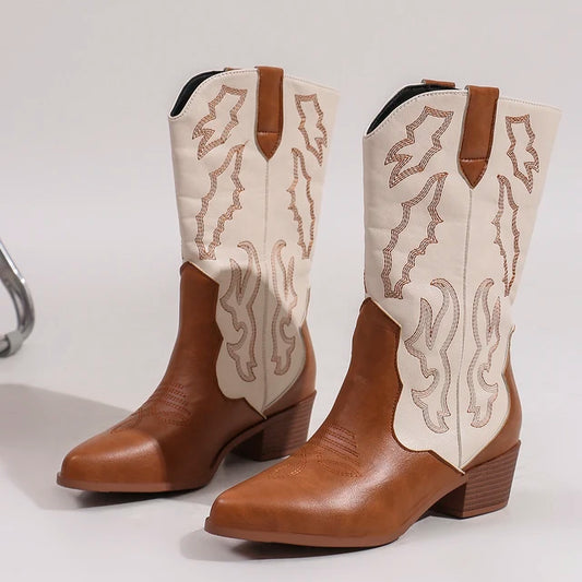 Vintage Leather Cowboy Boots