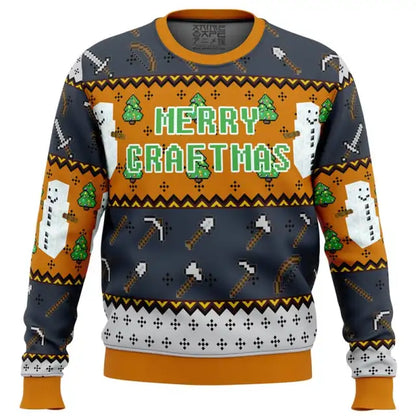 Minecraft Theme Ugly Christmas Sweater