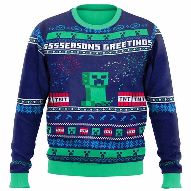 Minecraft Theme Ugly Christmas Sweater