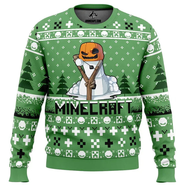 Minecraft Theme Ugly Christmas Sweater