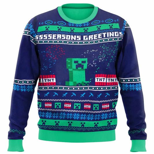 Minecraft Theme Ugly Christmas Sweater