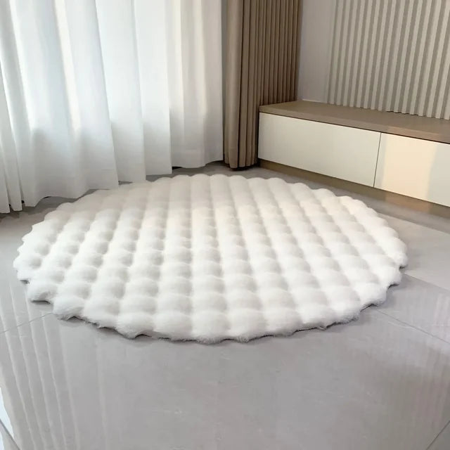 Ultra-Soft Bubble Round Rug