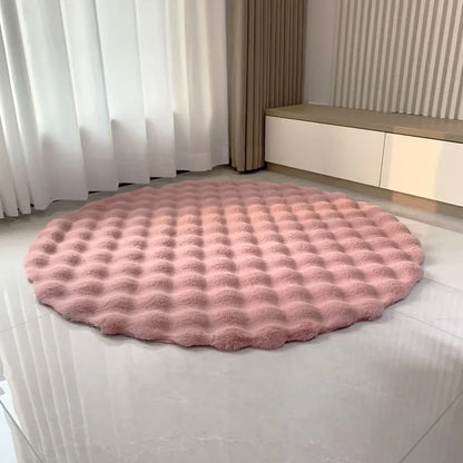 Ultra-Soft Bubble Round Rug