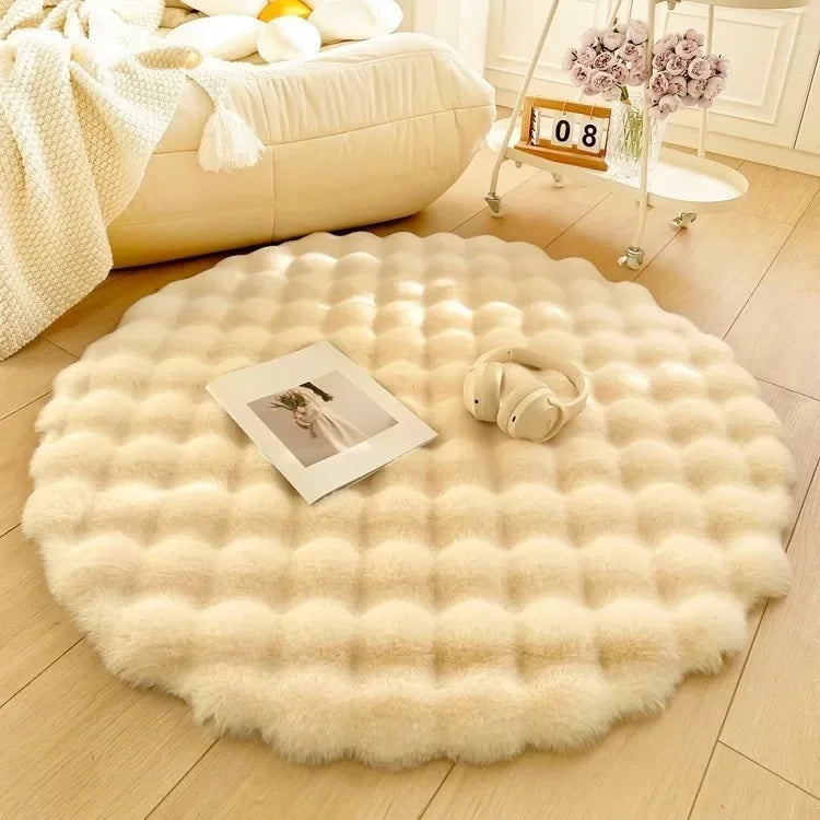 Ultra-Soft Bubble Round Rug