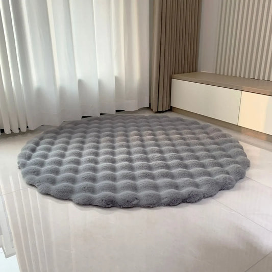 Ultra-Soft Bubble Round Rug