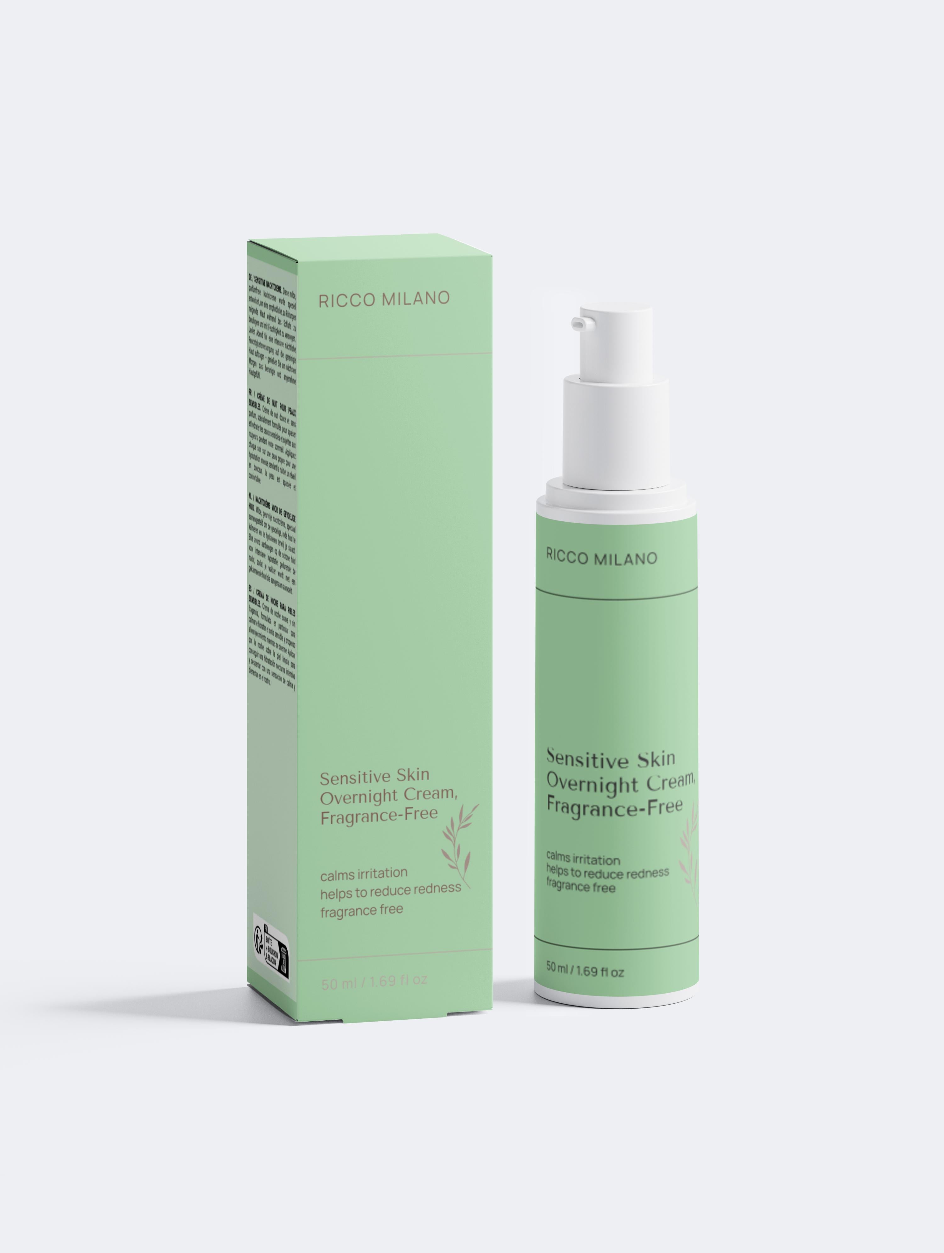 Sensitive Skin Overnight Cream, Fragrance-Free